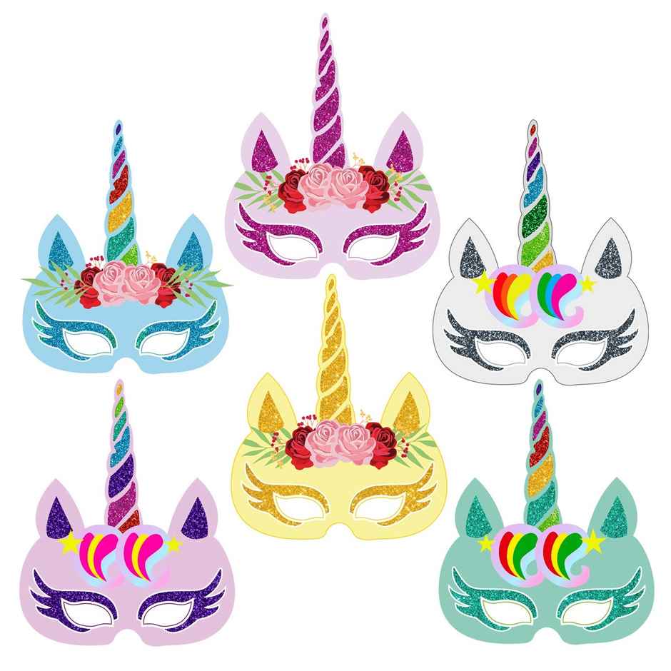 Unicorn Birthday Mask | Pack Of 12 | Party Propz