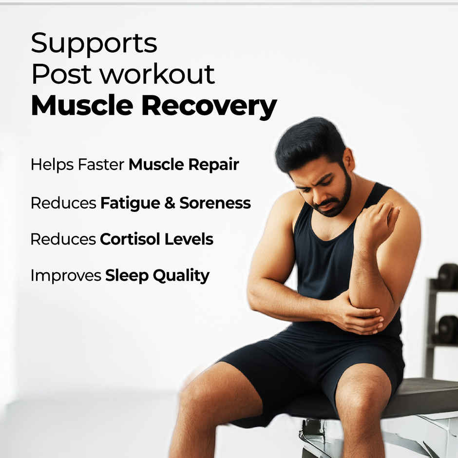 Zandu Ashwagandha Gold Plus | Reduces Stress & Cortisol, Improves Sleep and Muscle Recovery, 60Caps