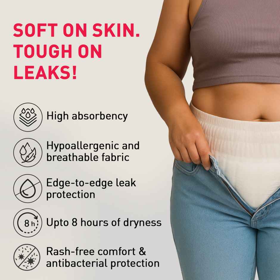 Sirona Incontinence Panties for Women | M-L (28-36 Inches) | Leak-proof & Discreet | Hypoallergenic