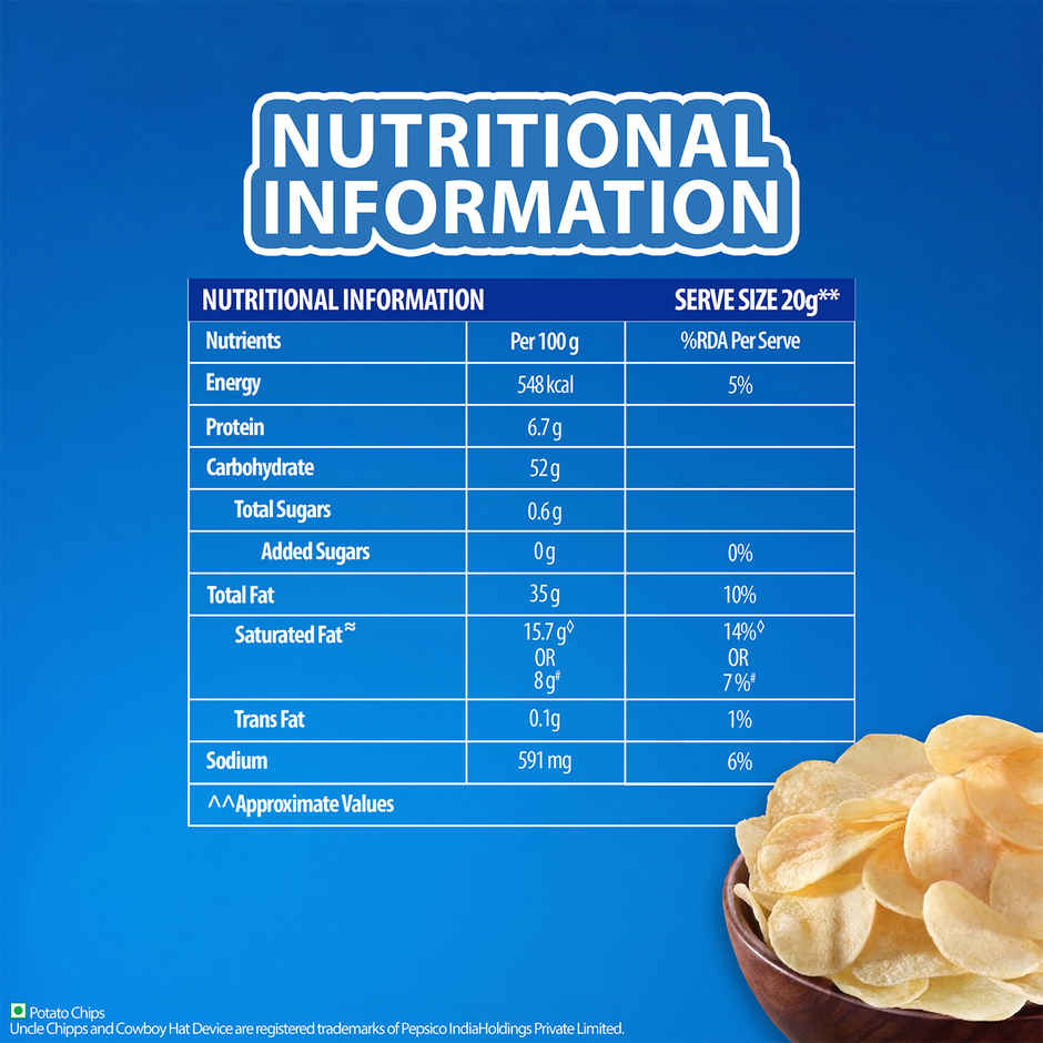 Uncle Chipps Plain Salted | Crunchy Potato Chips