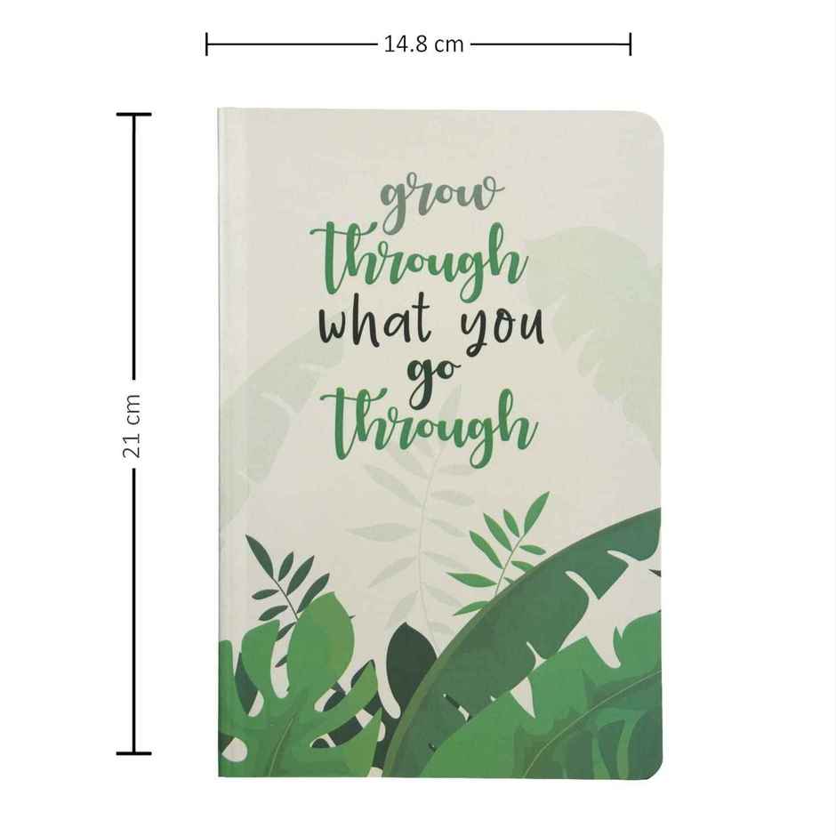 Papboo Unruled Soft Bound Notebook | Matte Finished Cover | 120 Pages | 21 x 15 cm | 80 Gsm | Grow