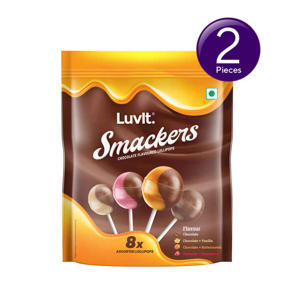 Luvit Smackers Chocolate Assorted Lollipops Combo