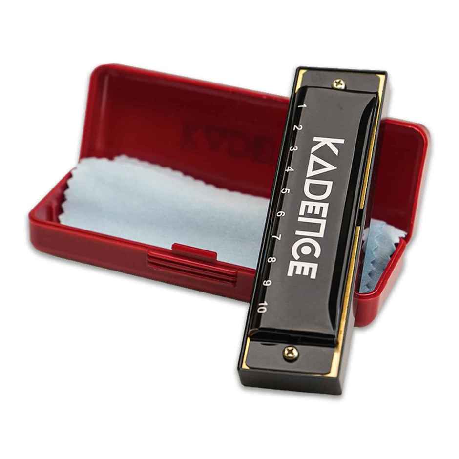 Kadence Harmonica 10-Hole Mouth Organ with Learning Course & Case | Key of C