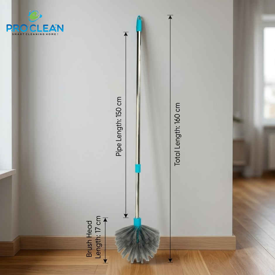Proclean Diamond Brush Gobi Jala Broom-Brush with SS Telescopic Handle | 5 Feet