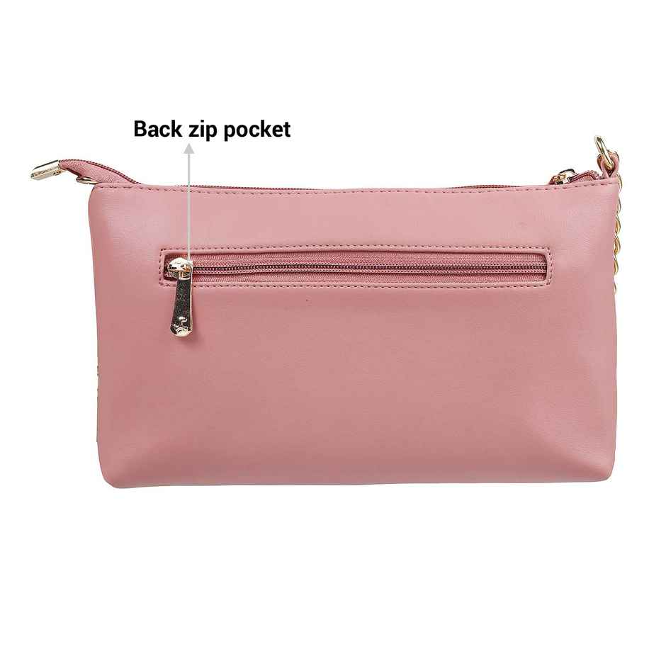 Mochi Peach Synthetic Sling Bag for Women | 66-7674-80