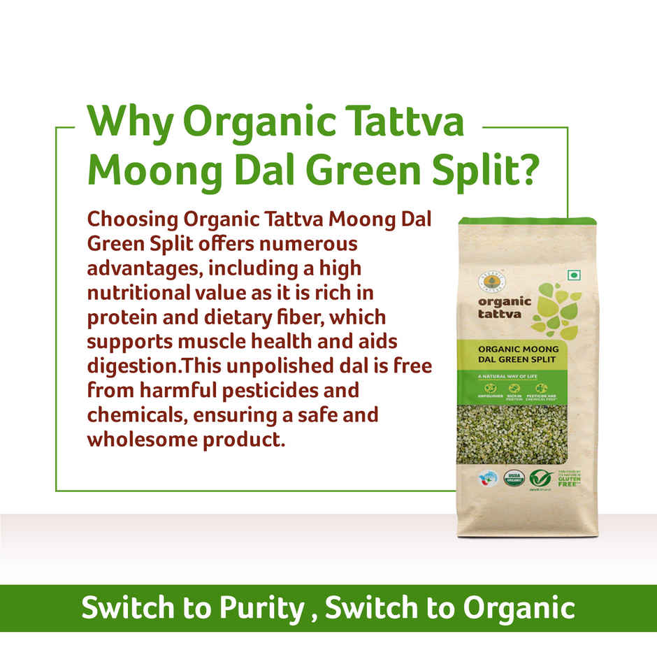 Organic Tattva Moong Dal Green Split