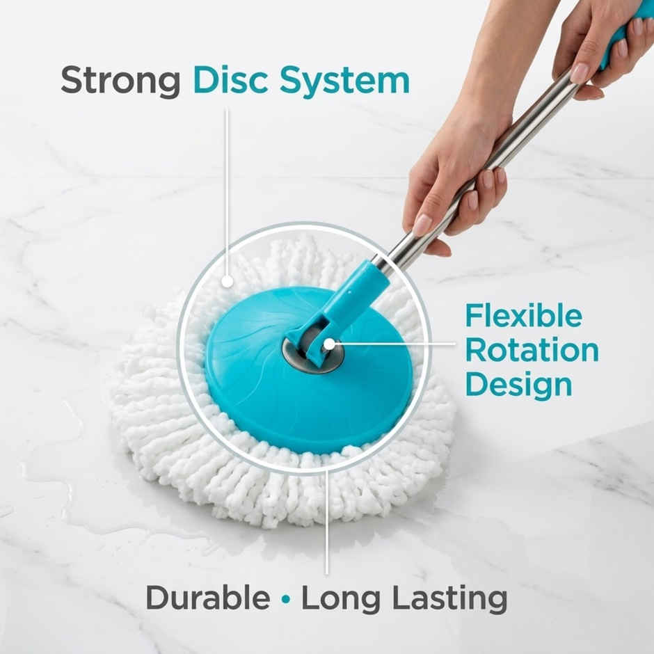 Proclean Refill Set Bucket Spin Mop | Telescopic Handle and Mop Disc