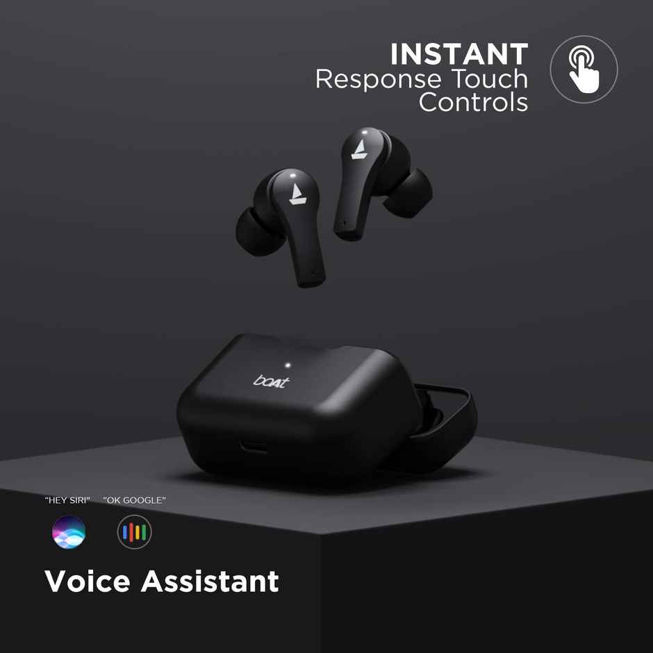 boAt Airdopes 101 in Ear TWS With 28 Hours Playback, Iwp Tech & BT v5.0 (Active Black)