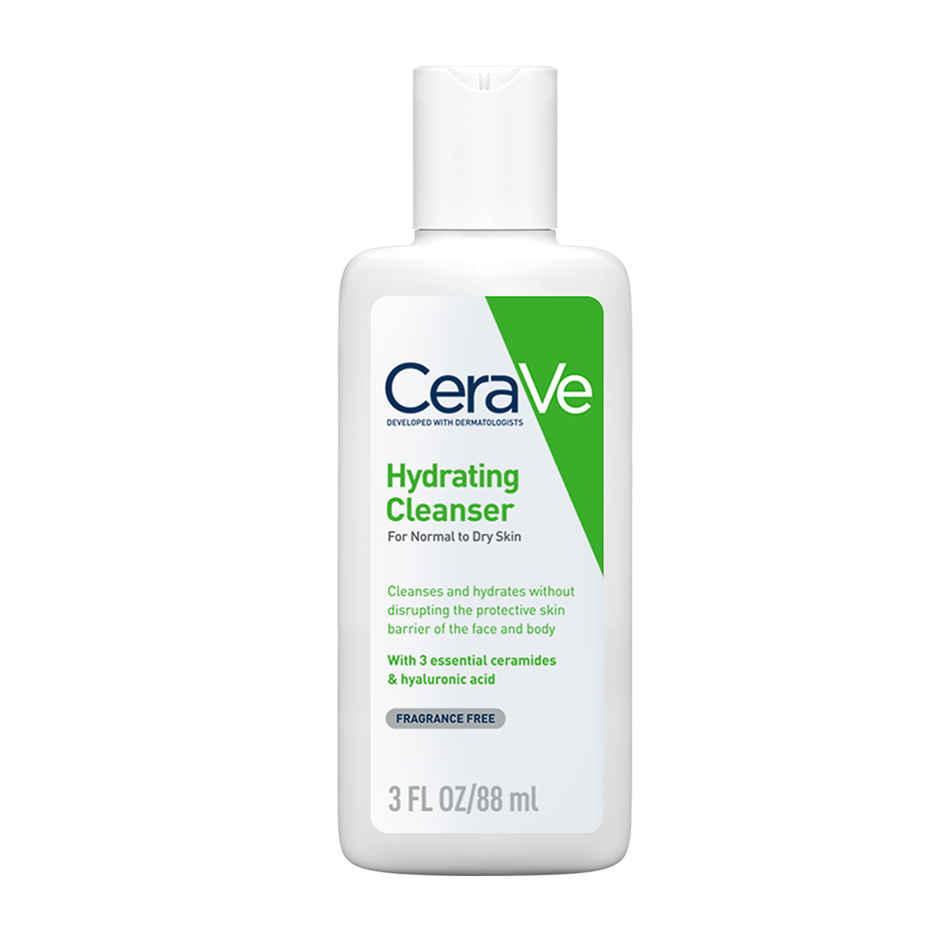CeraVe Hydrating Cleanser Non-Foaming Face Wash For Dry Skin With Ceramides & Hyaluronic Acid