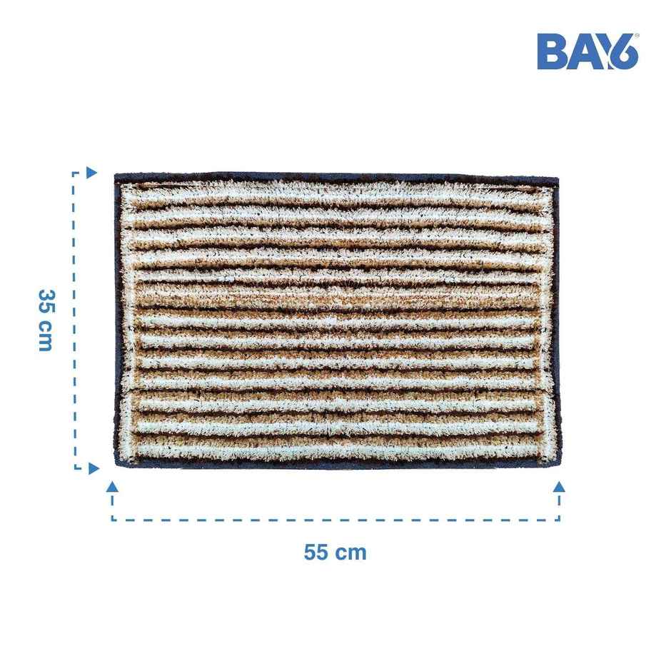 BAY6 Sona Microfiber Anti- Skid Doormat Set | 35 x 55 cm - Brown