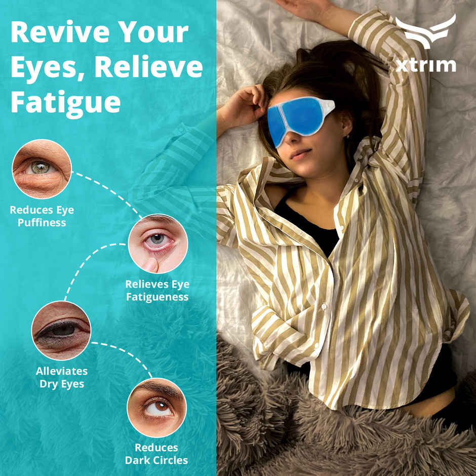 Xtrim Cooling Gel Eye Mask for Sleeping | Blue