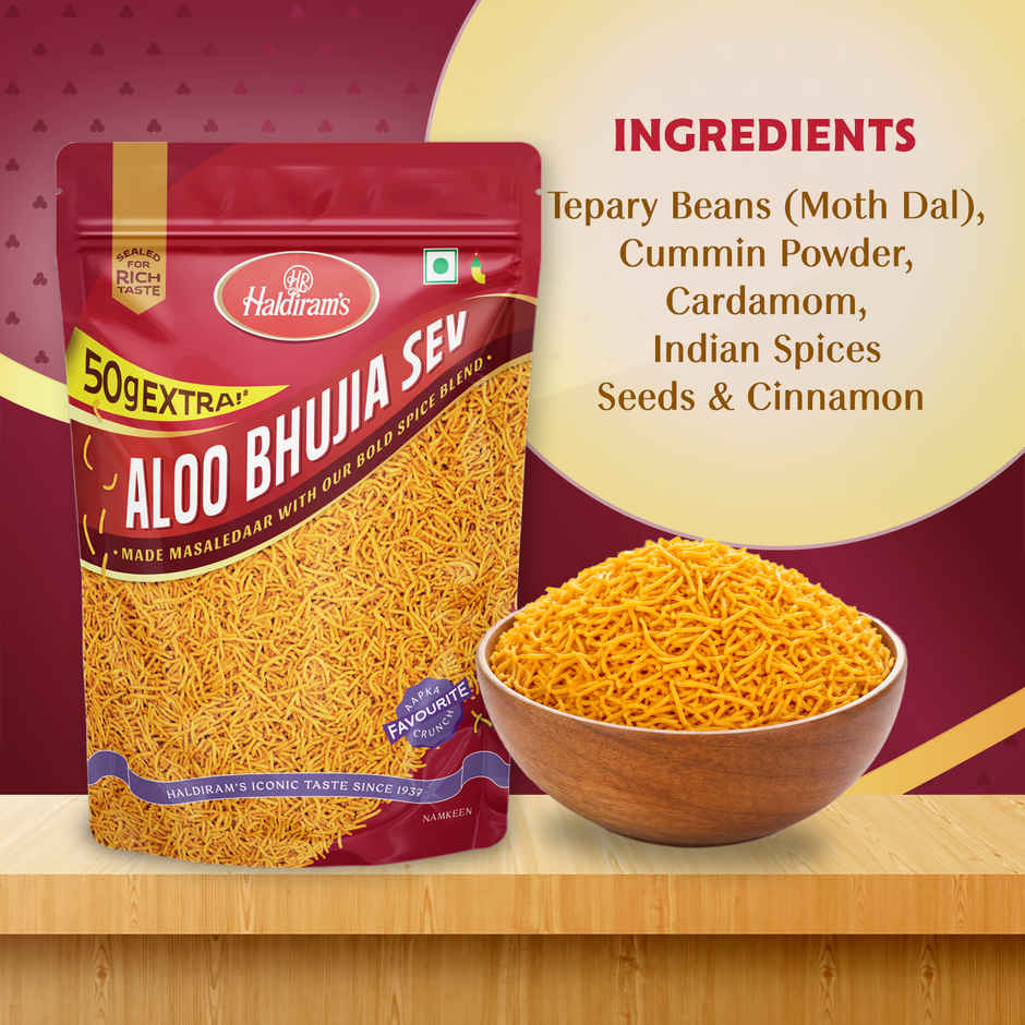 Haldiram's Aloo Bhujia Sev | Crunchy Savory Snack