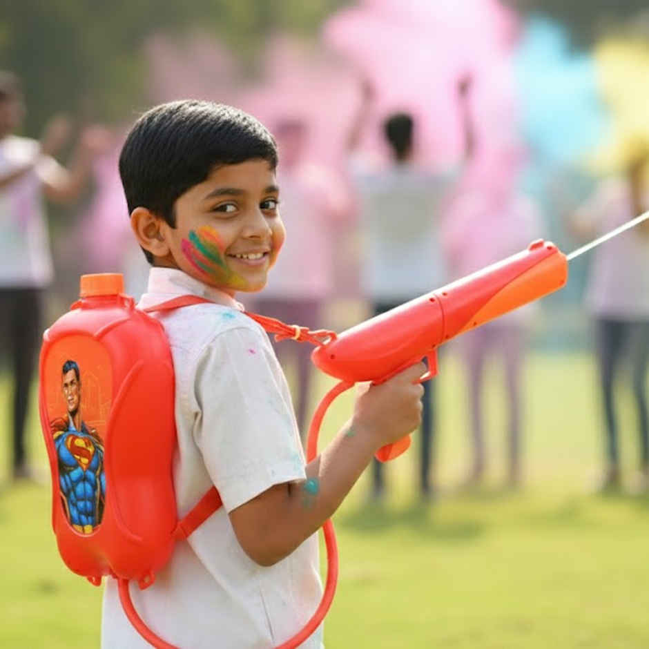 Superman Holi Water Tank Pichkari | 2 L | Tomuncle