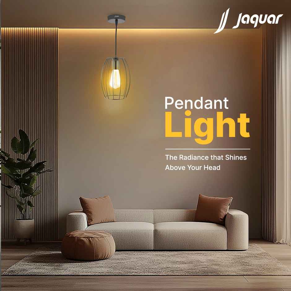 Jaquar Decorative 1 Lt Wire Mesh Pendant With Black Powder Coating 7005
