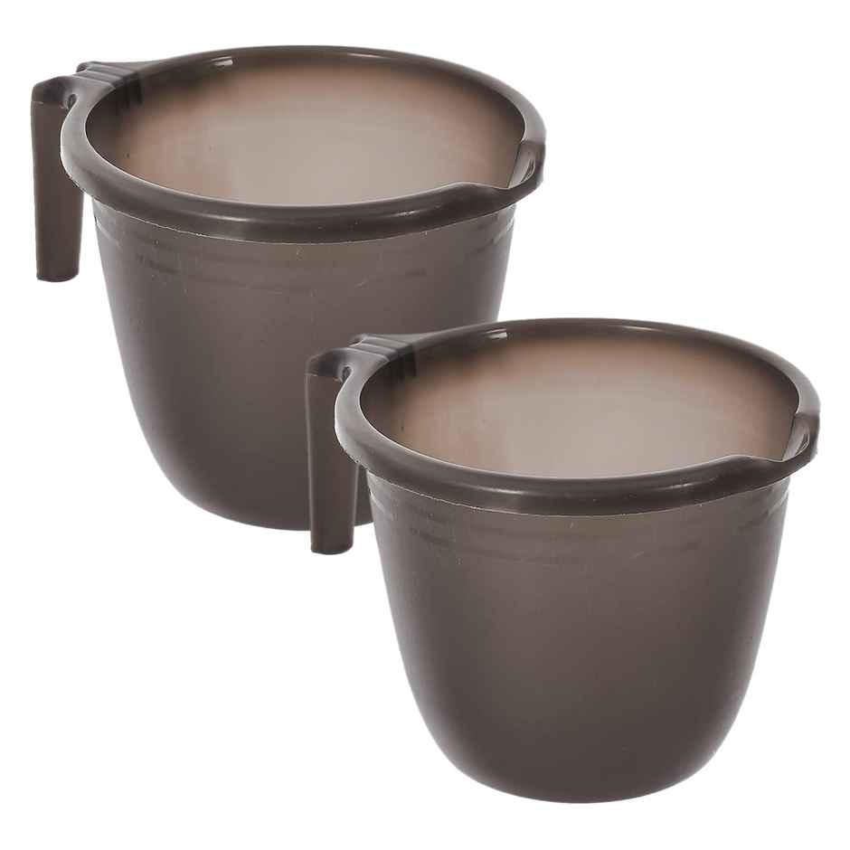 Plastic Bathroom Mug 1 Litre- (Black)-46HH0213