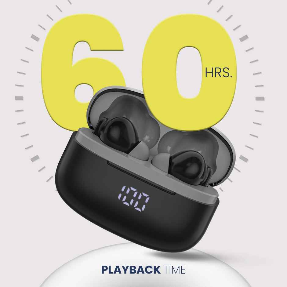 Cellecor Bropods Cb44 Ace Tws 60 Hrs Playtime Enc Low Latency Fast Charging Type-c - Grey