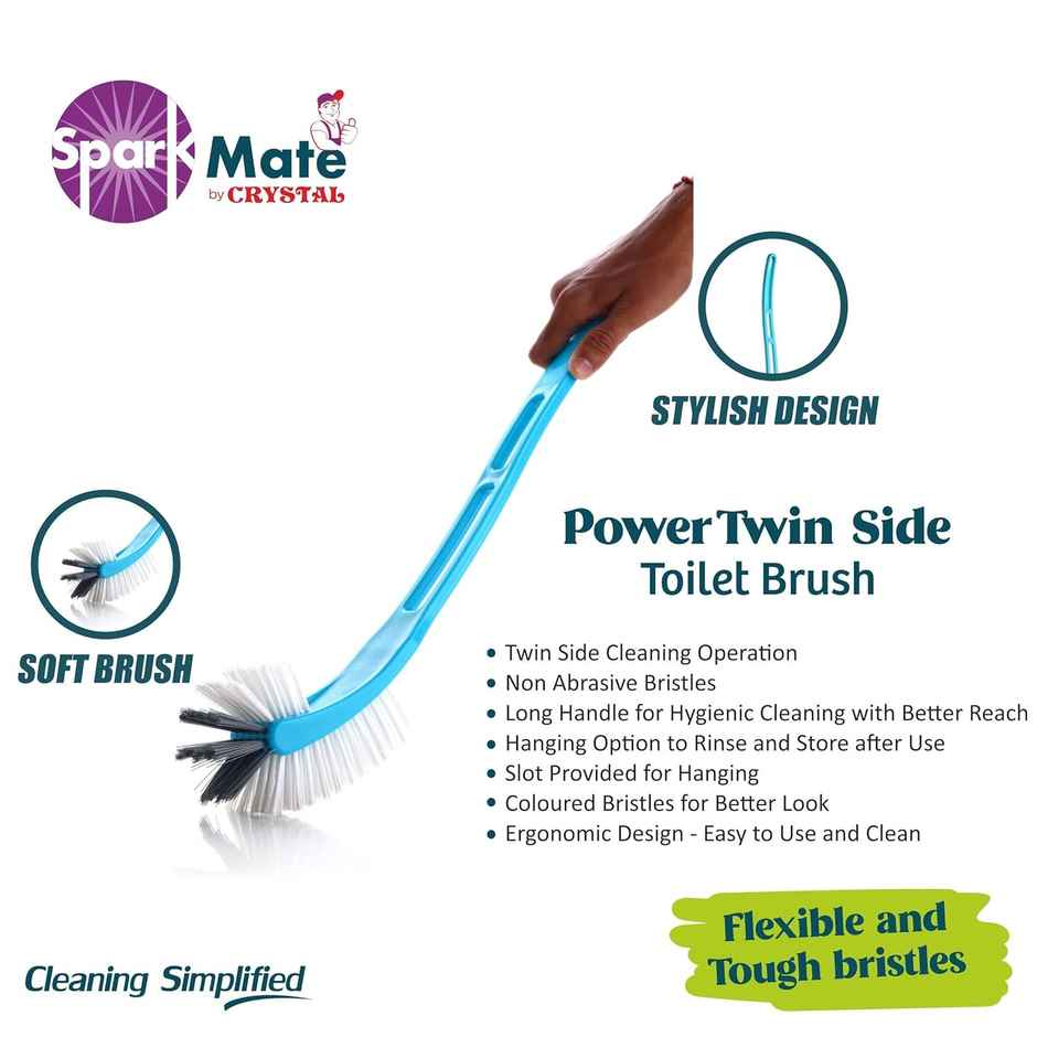 Sparkmate By Crystal Twin Side Toilet Brush Assorted Plastic