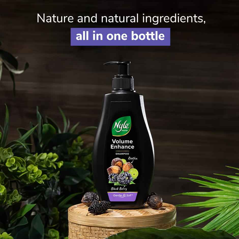 Nyle Naturals Volume Enhance Shampoo With Goodness Of Reetha And Blackberry