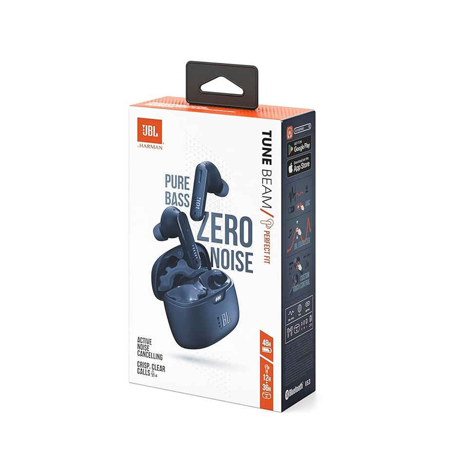 JBL Tune Beam In Ear Wireless Tws Earbuds With Mic, Anc Earbuds (Blue)