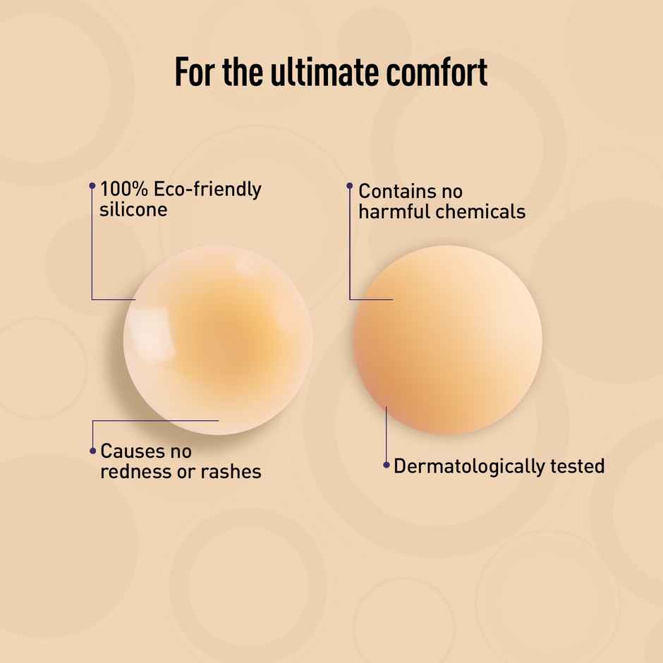 Sirona Reusable and Invisible Silicon Nipple Covers for Women | Adhesive Silicone Breast Pads