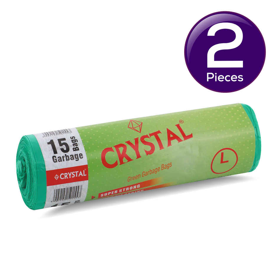 Crystal Large Green Garbage Bag Roll 24X32 Combo