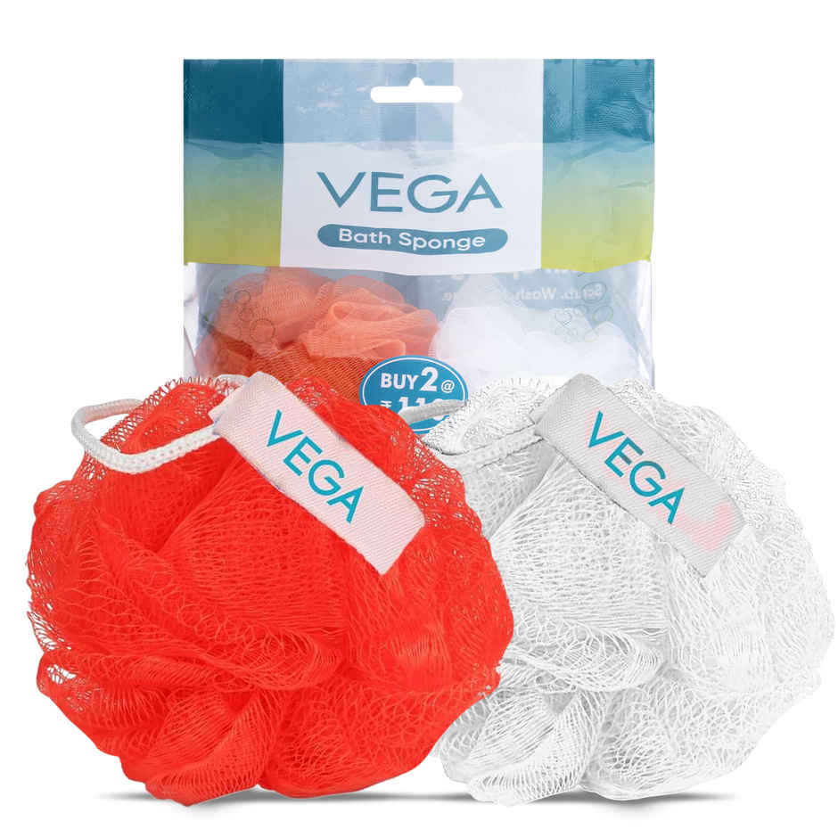 VEGA Mini Bath Loofah Sponge Remove Dead Skin for Men & Women | Pack of 2 | BA-3/12