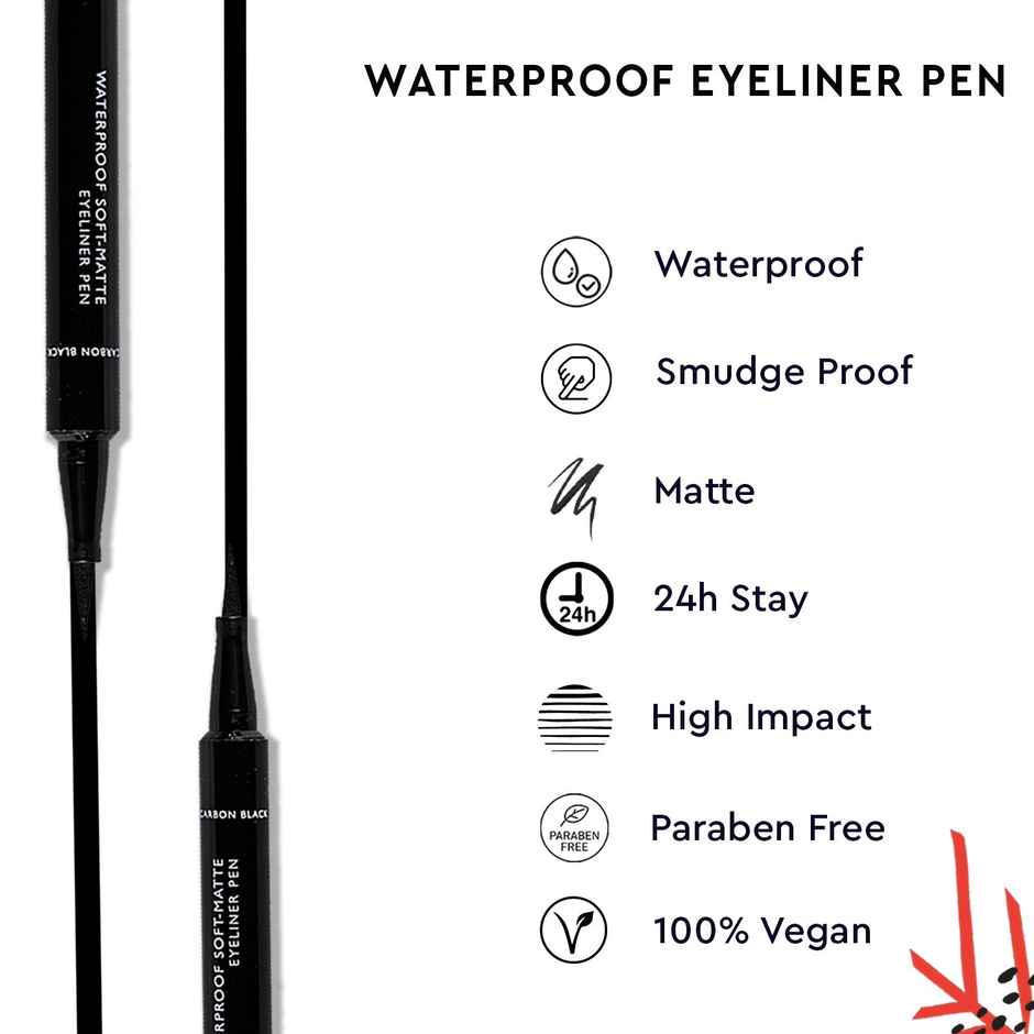 Kiro Waterproof Soft-Matte Eyeliner Pen - Carbon Black