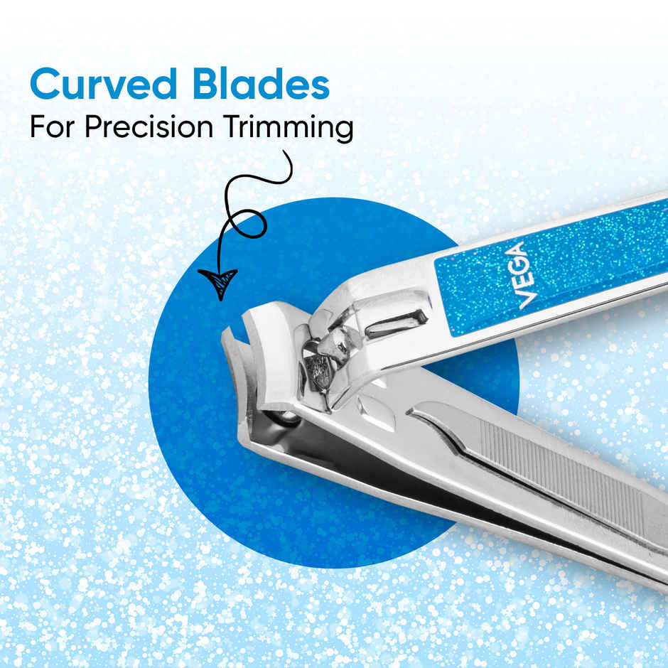 VEGA Large Nail Clipper, Glitter, Colour May Vary, (LNC-02)