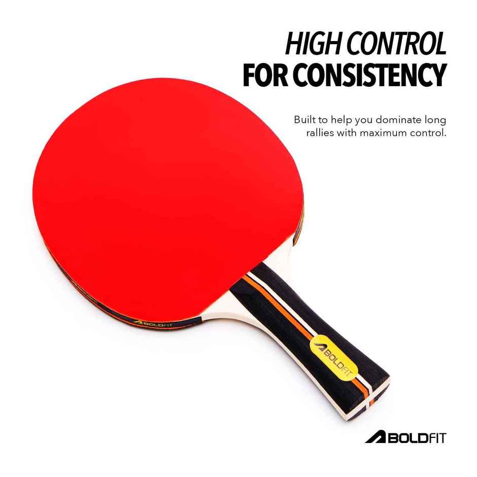 BOLDFIT Table Tennis Racquet Set | Professional TT Bat, Grip for Home Play