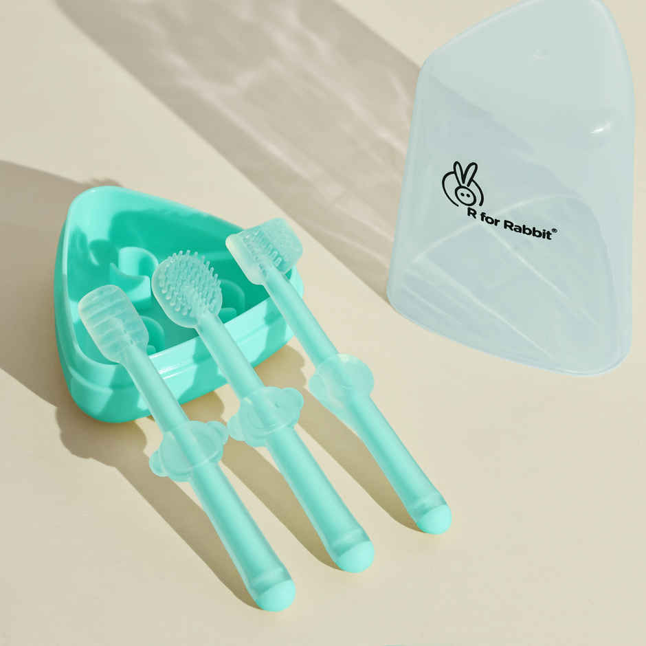 R for Rabbit Tiny Smiles Pixie Kids Toothbrush Lake Blue KTTSPLB1 Feeding Nursing and Nursery