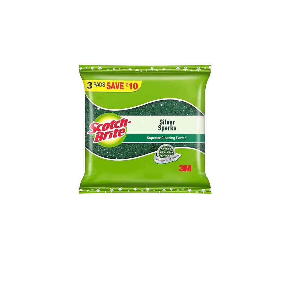 Scotch-Brite SIlver Sparks - 9.5 x 14 (Pack of 3) Combo 