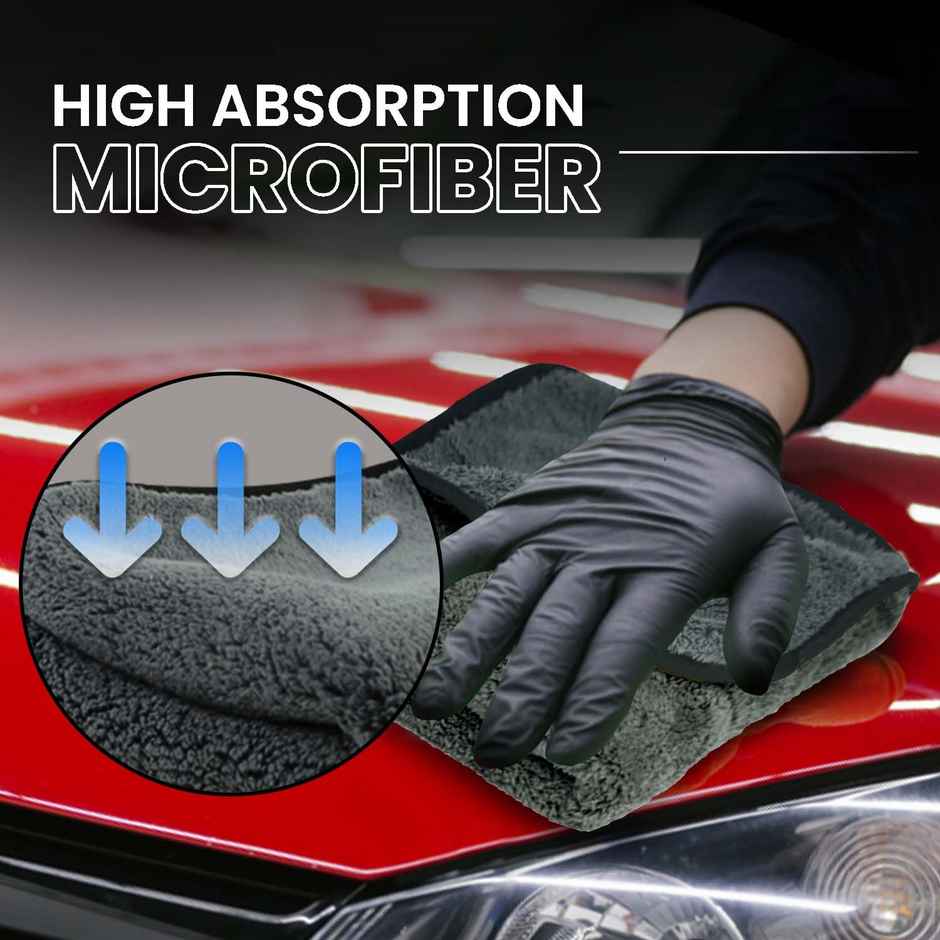 Autofy Microfiber Car Cleaning Cloth | 250 GSM | 40 cm x 40 cm | Assorted
