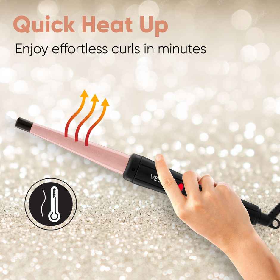 Vega I-Curl Hair Curler for Women with 13mm-25mm Barrel, Quick Heatup Technology, (VHCH-05)