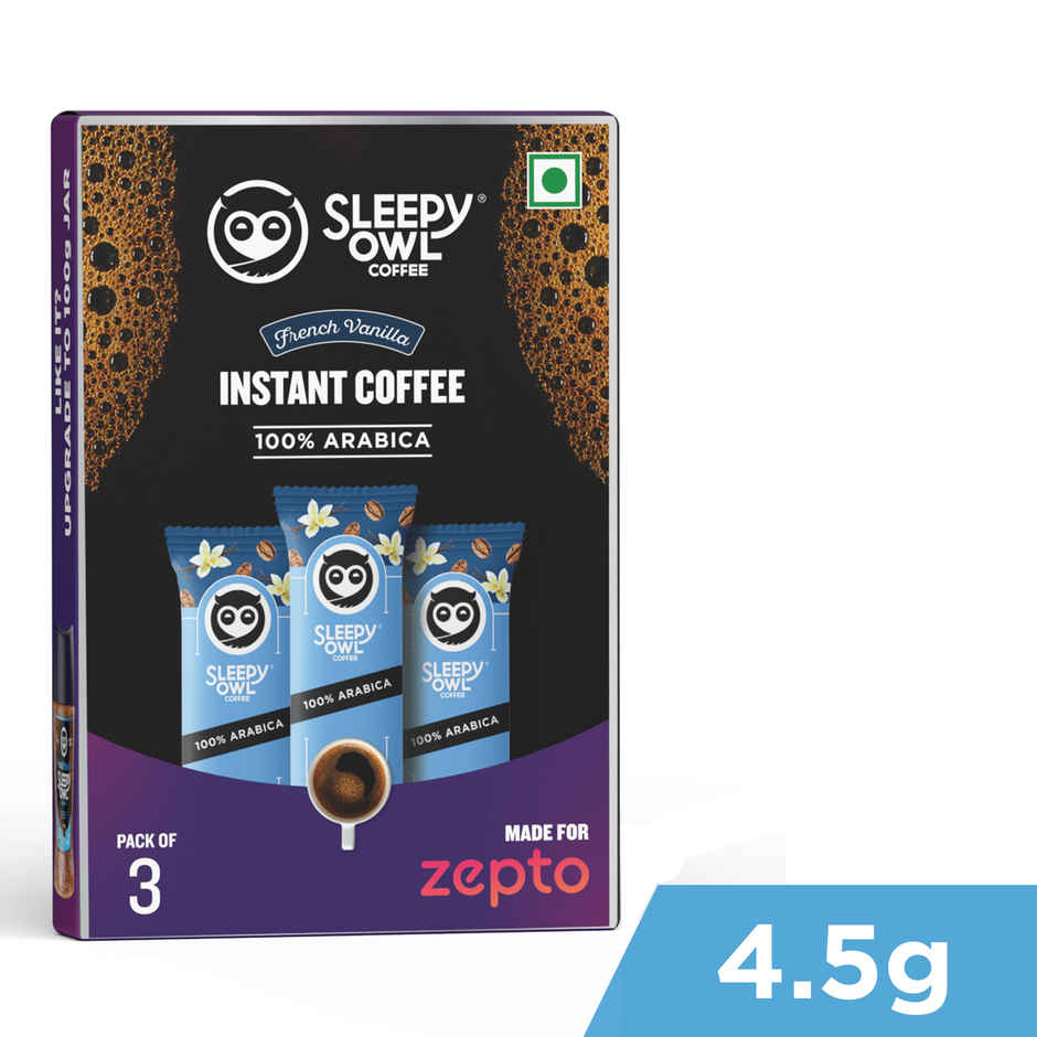 Sleepy Owl French Vanilla Arabica Instant Coffee Sachets Combo