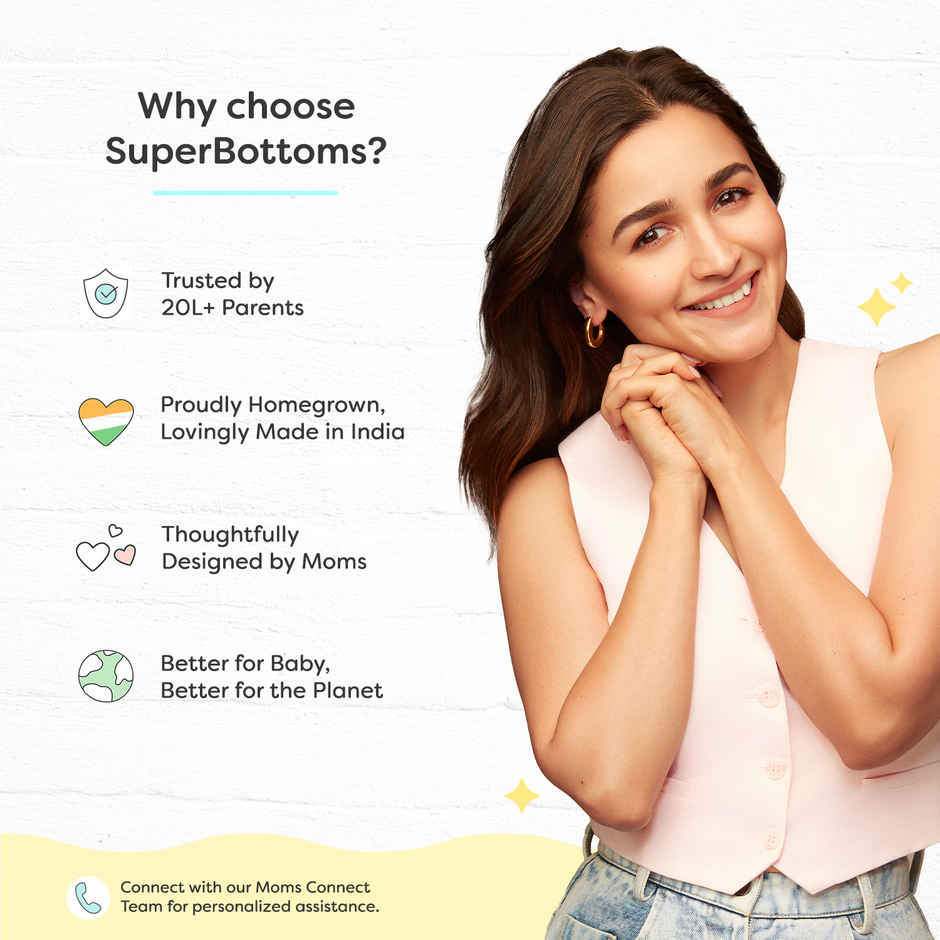 SuperBottoms Potty Training Padded Underwear | with Dry Feel Layer | 1-2 Y