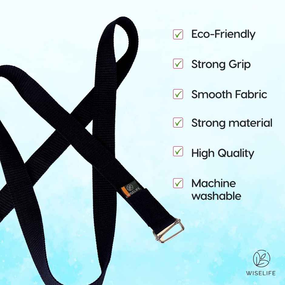 Wiselife 8ft Yoga Belt- Navy Blue