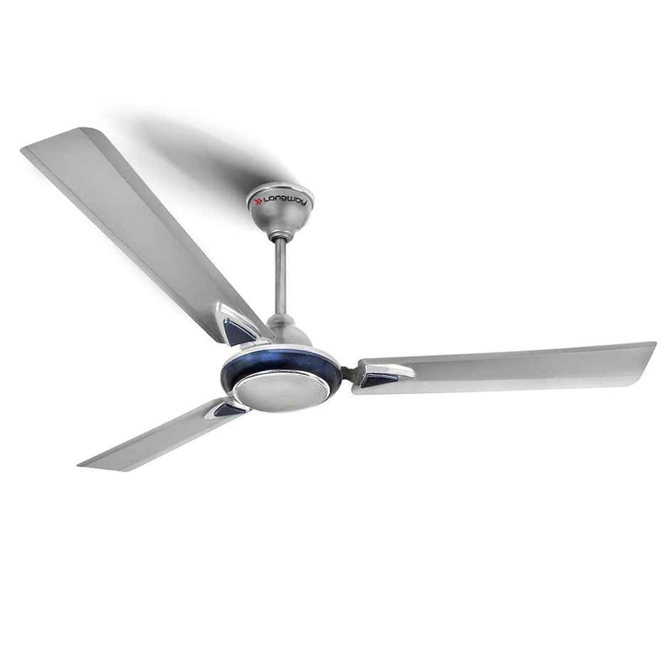 Longway Starlite-1 P1 Ceiling Fan, 1200mm/48 inch, Anti-Dust Decorative Star Rated - Grey