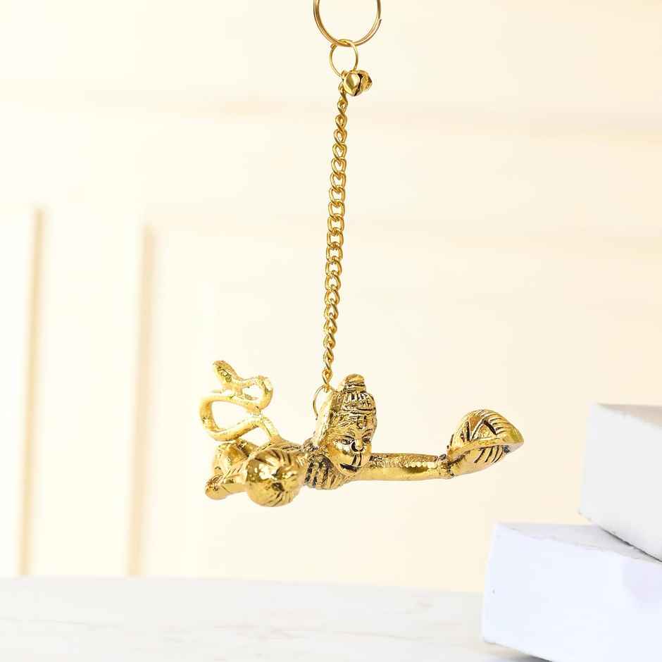 Hanuman Ji Hanging Figurine | Golden Finish | Chandar Idol