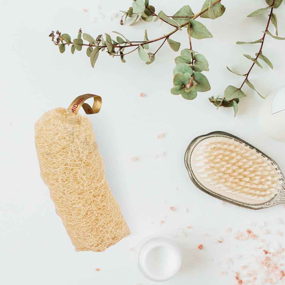 Midazzle 100% Natural Body Scrubber Organic Loofah for Bathing - Long |MIOL6101