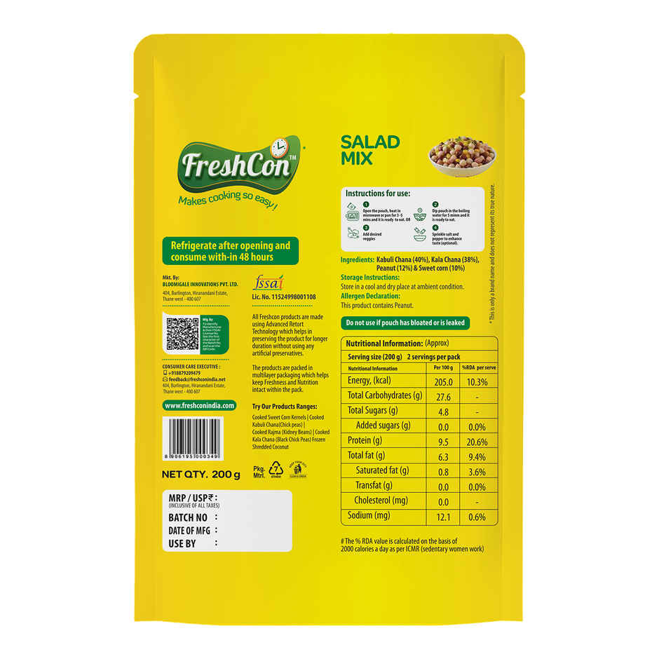 Freshcon Boiled Salad Mix  | Ready-to-Eat