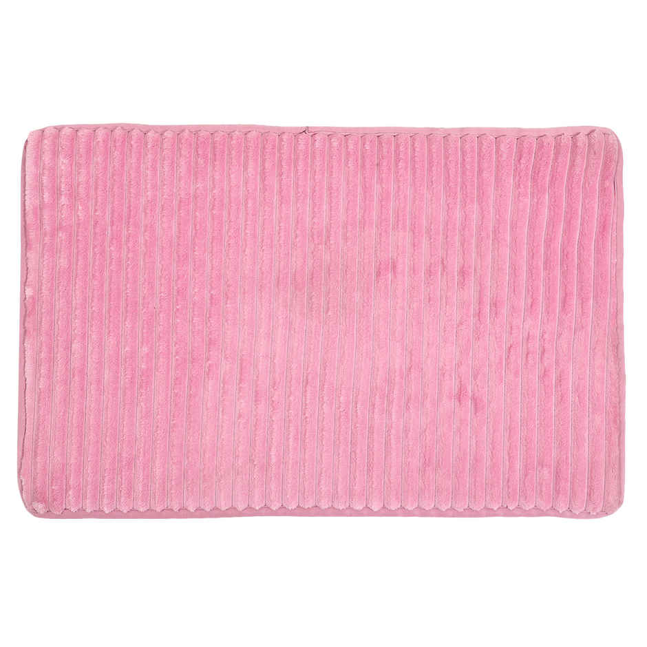 Status Ribbed Anti-Skid Foam Bath Mat | 40 x 60 cm | Pink