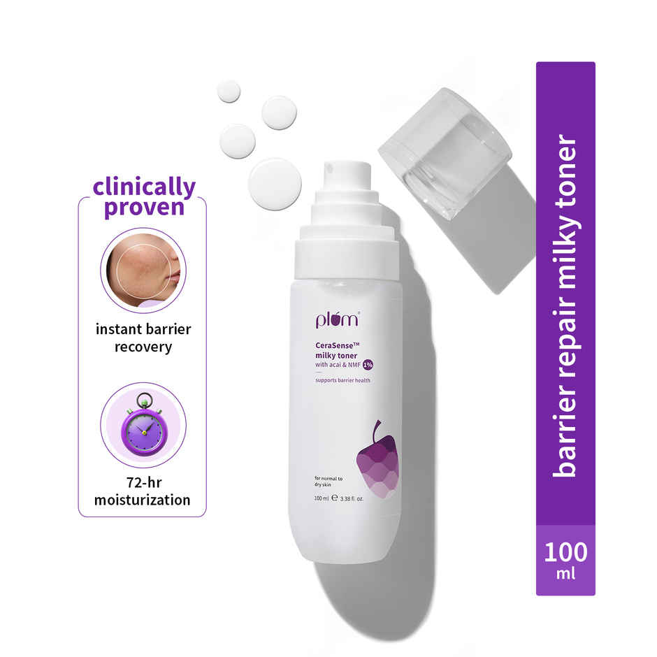 Plum Cerasense Milky Toner With Ceramides And Peptides For Barrier Repair