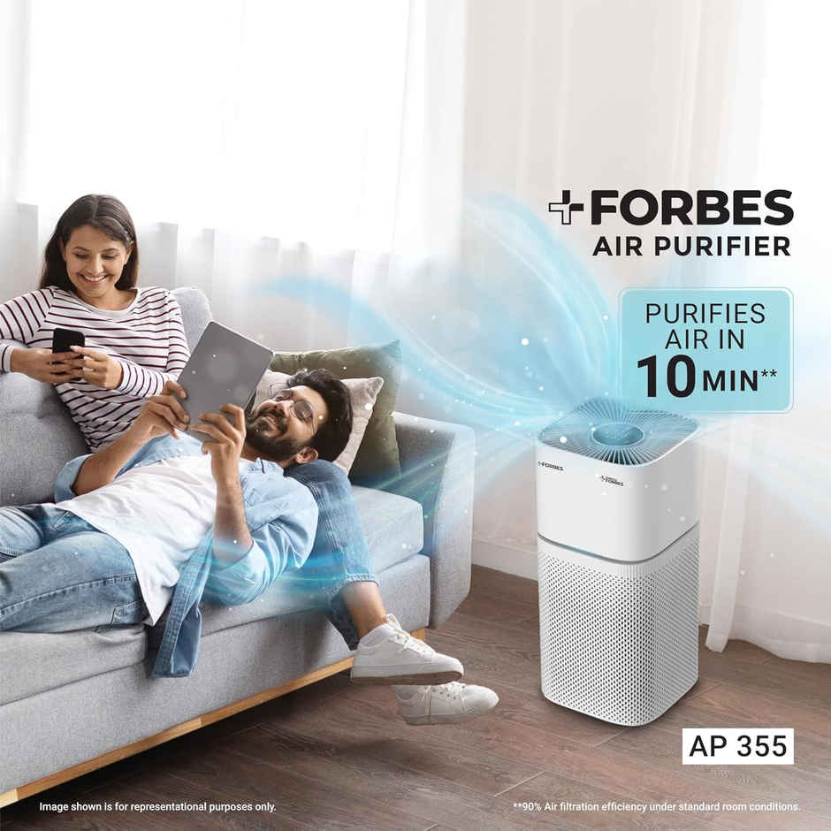 Eureka Forbes Air Purifier 355 With True Hepa H13 Filter & Surround 360 Degree Air Technology,White