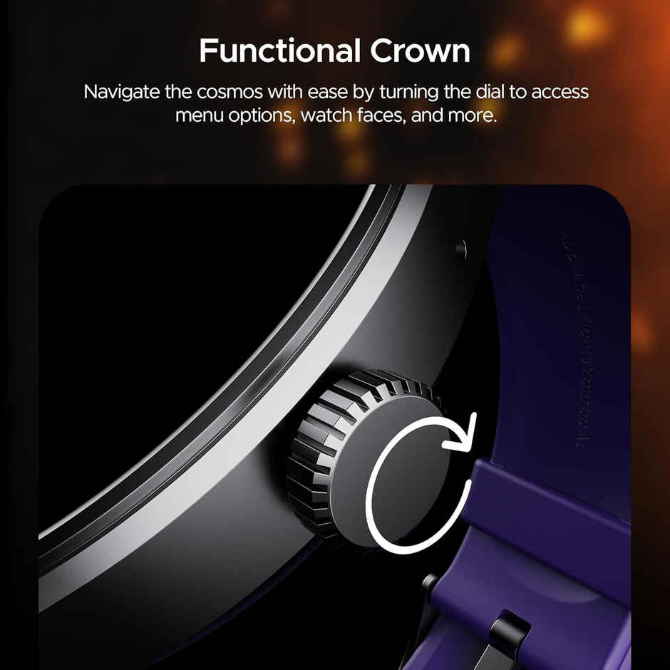 boAt Lunar Comet Smartwatch | 1.3" Display | Functional Crown | BT Calling - Deep Blue