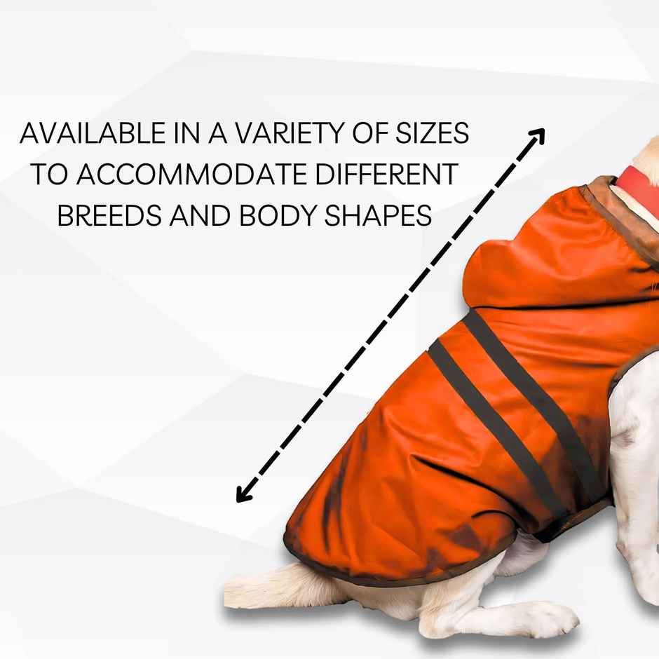 Pets Empire Lightweight Orange Raincoat Jacket for Small Breed Adult Dogs | XL - 16 in