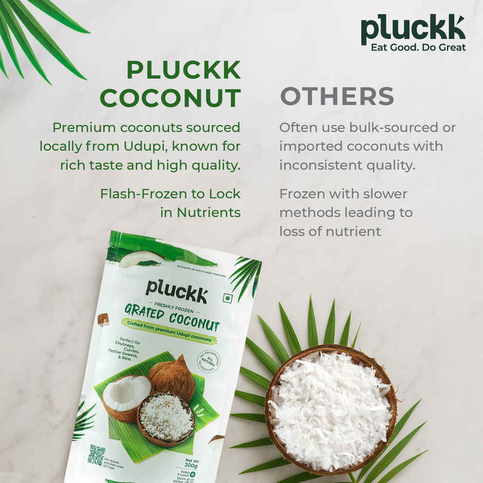 Pluckk Freshly Frozen Grated Coconut