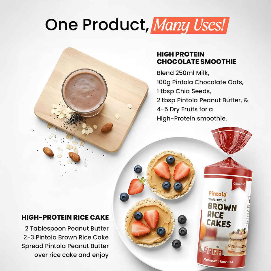 Pintola High Protein Organic Jaggery Peanut Butter Crunchy With 33G Protein & 7G Fiber