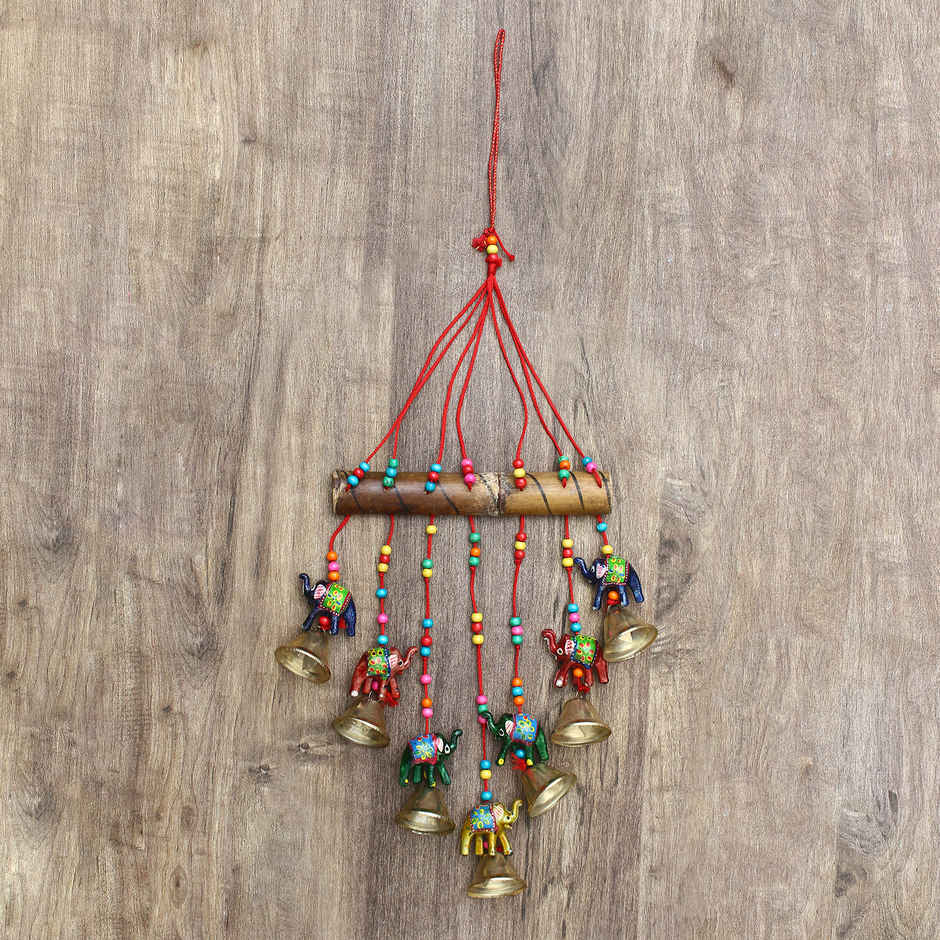 Handcrafted Decorative Elephant Wall/Door/Window Hanging Bells | Ecraftindia