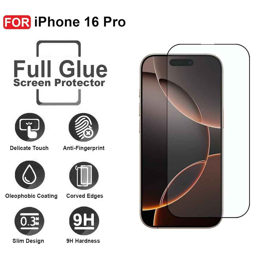 Artistque Tempered Glass for iPhone 16 Pro Screen Protector Guard