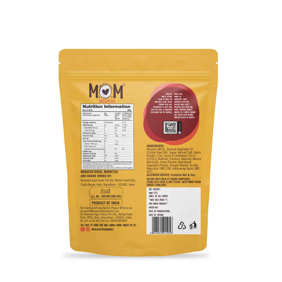 MOM Sriracha Roasted Peanuts